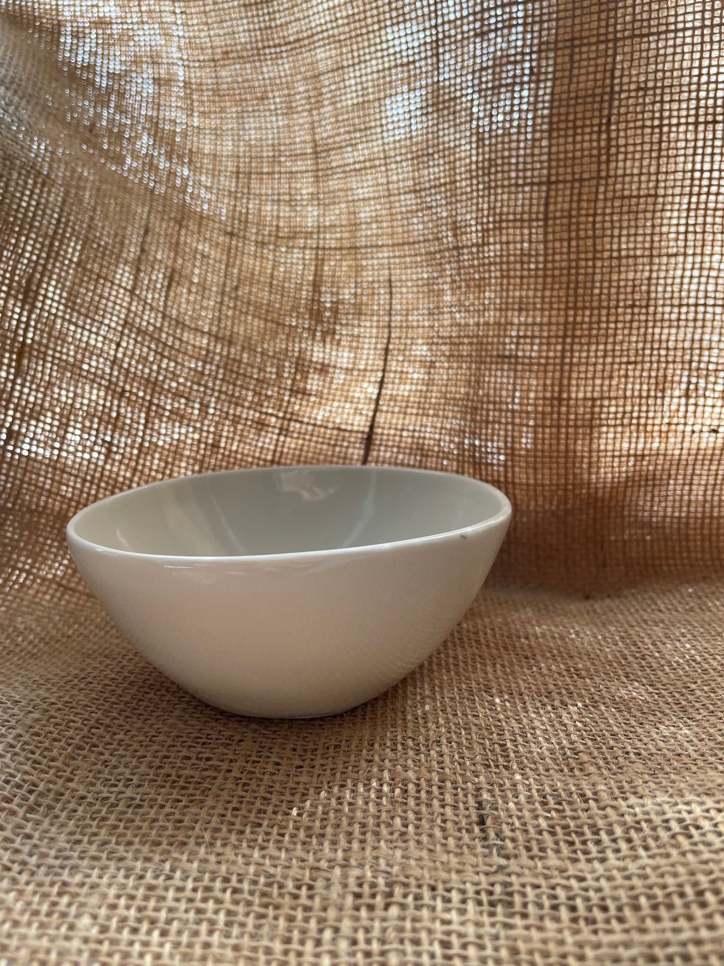 Mini bowl in white, porcelain, smooth, handmade ceramics