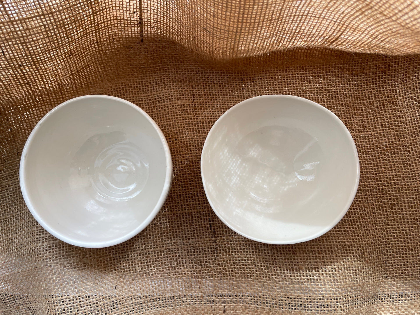 Mini bowl in white, porcelain, smooth, handmade ceramics