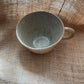 Question Mug in light brown, slightly grogged, handmade ceramics