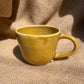 Question Mug in yellow, handmade ceramics