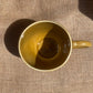 Question Mug in yellow, handmade ceramics