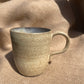 Question Mug in light brown, slightly grogged, handmade ceramics