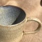 Question Mug in light brown, slightly grogged, handmade ceramics