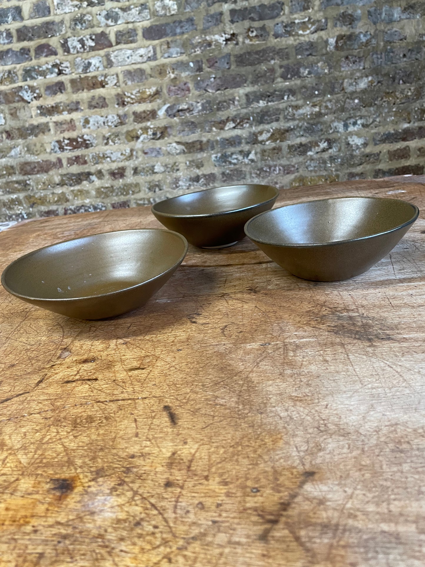 Bowl in brown, smooth and matt, handmade ceramics