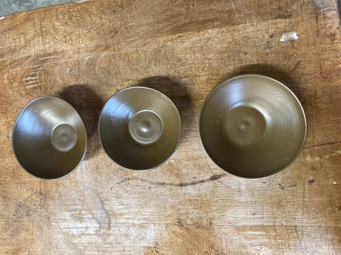 Bowl in brown, smooth and matt, handmade ceramics