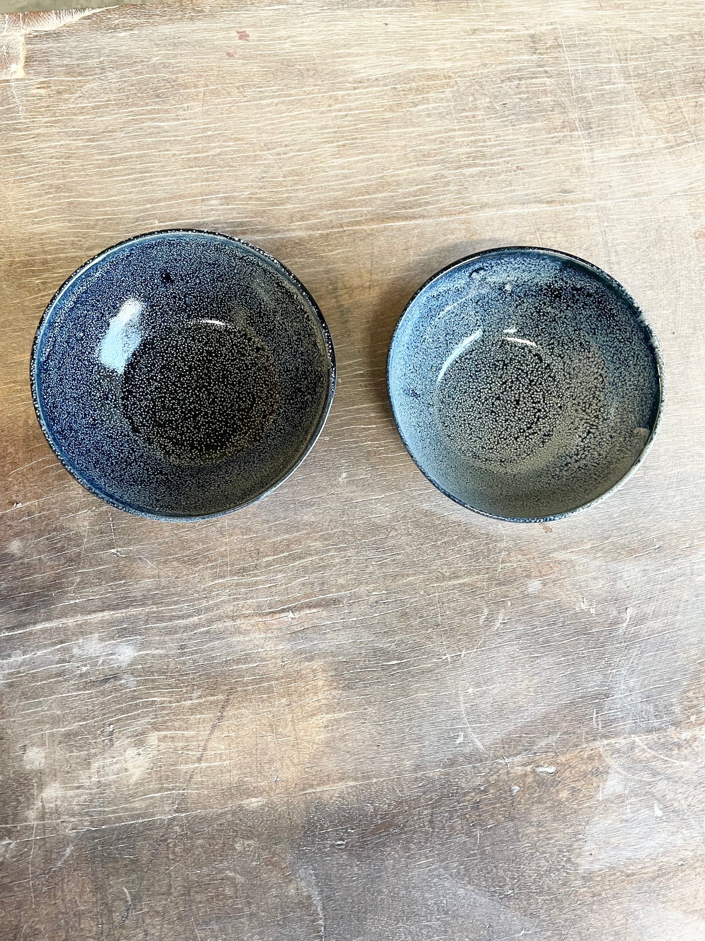 Bowl in starry blue, matt and smooth, handmade ceramics