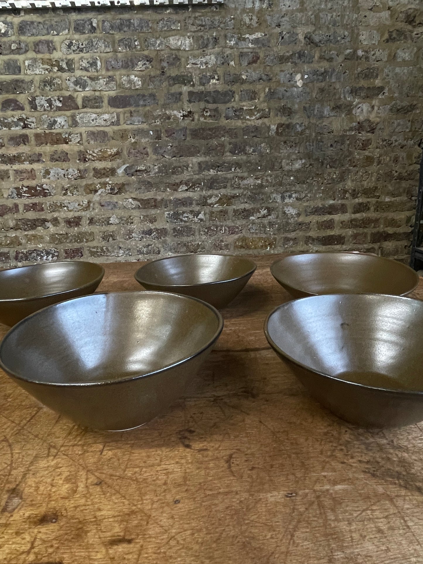 Bowl in brown, smooth and matt, handmade ceramics